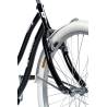 Bicicleta city CARPAT Liberta C2694A, roti 26 inch, Frana V-Brake, cadru Negru cu Design Alb