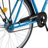 Bicicleta city VELORS Ukrayna CSV28/93A, roti 28", V-Brake, cadru Albastru cu Design Alb