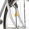 Bicicleta city RICH Dunarea R2891A, roti 28", V-Brake, cadru Gri cu Design Albastru/Alb