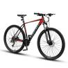 Bicicleta MTB-HT CARPAT PRO C26227H LIMITED EDITION, roti 26", 27 viteze, frane hidraulice, cadru aluminiu, Negru/Rosu