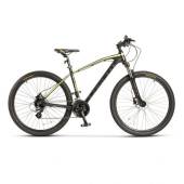 Bicicleta MTB-HT CARPAT PRO C27225H, roti 27.5", frane hidraulice, cadru aluminiu, culoare Negru/Galben