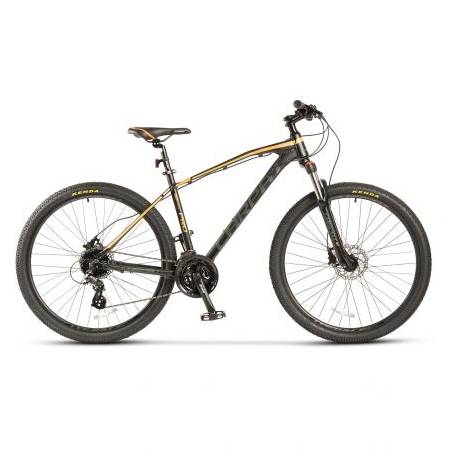 Bicicleta MTB-HT CARPAT PRO C27225H, roti 27.5", frane hidraulice, cadru aluminiu, culoare Negru/Portocaliu