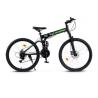 Bicicleta MTB pliabila CARPAT C2668C, roti 26", frane pe disc, Negru/Verde