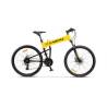 Bicicleta MTB-Folding Hummer CARPAT C2641S, 24 viteze, cadru aluminiu, roti 26", Galben/Negru