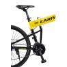 Bicicleta MTB-Folding Hummer CARPAT C2641S, 24 viteze, cadru aluminiu, roti 26", Galben/Negru