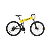 Bicicleta MTB-Folding Hummer CARPAT C2741S, 24 viteze, cadru aluminiu, roti 27.5", Galben/Negru