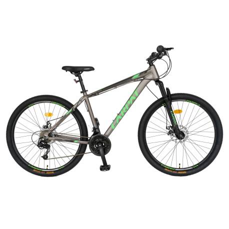 Bicicleta MTB-HT CARPAT Montana C2799A, 21 viteze, roti 27.5", Gri/Negru/Verde