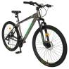 Bicicleta MTB-HT CARPAT Montana C2799A, 21 viteze, roti 27.5", Gri/Negru/Verde