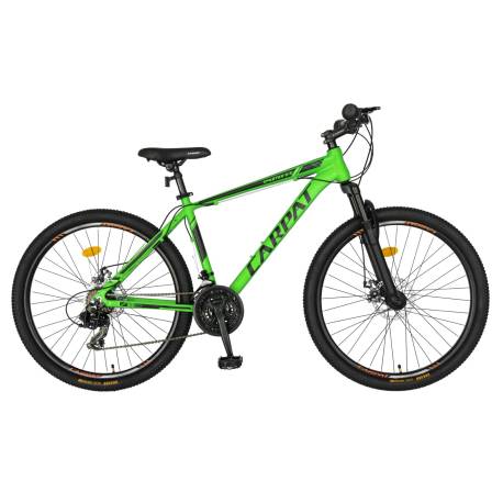 Bicicleta MTB-HT CARPAT C2758C, roti 27.5", cadru aluminiu, Verde cu design Negru