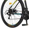 Bicicleta MTB-HT CARPAT C2957C, roti 29", Negru/Galben/Albastru