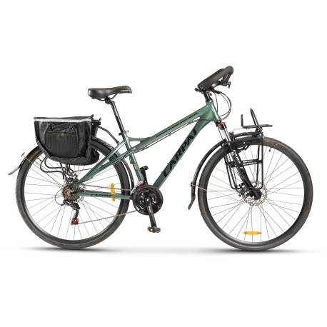 Bicicleta trekking CARPAT C700C, roti 28", Verde/Negru