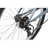 Bicicleta trekking copii RICH R2430A, roti 24", gri/albastru