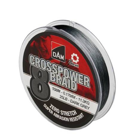 Fir textil DAM CrossPower 8X Dark Grey 0.15mm, 9kg, 150m