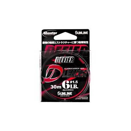 Fir inaintas fluorocarbon SUNLINE Shooter Defier D-Leader 30m, 0.128mm, 1kg, clear