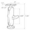 Suport sonar RAM Drill-Down Double Ball Mount for Humminbird Helix 5 - Medium