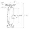 Suport sonar RAM Drill-Down Double Ball Mount for Humminbird Helix 5 - Medium