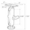 Suport sonar RAM Drill-Down Double Ball Mount for Humminbird Helix 7 - Medium