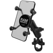 Suport telefon cu prindere pe bara RAM X-Grip Phone Mount with Handlebar U-Bolt Base - Medium