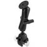 RAM Tough-Claw Medium Clamp Double Ball Mount with Round Plate