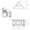 Baza suport lanseta RAM Universal Adapt-A-Post Bulkhead Drill-Down Base RAP-AAPUBU