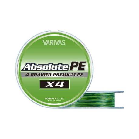 Fir VARIVAS Absolute Premium PE X4 150m 0.128mm 10lb Marking Green