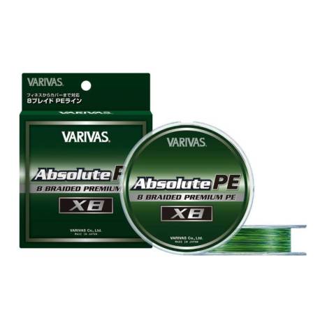 Fir VARIVAS Absolute Premium PE X8 150m 0.148mm 16lb Marking Green