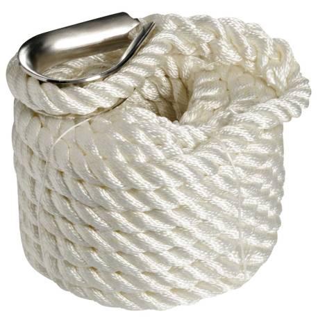 Linie andocare OSCULATI Mooring Line White 12mm x 6m