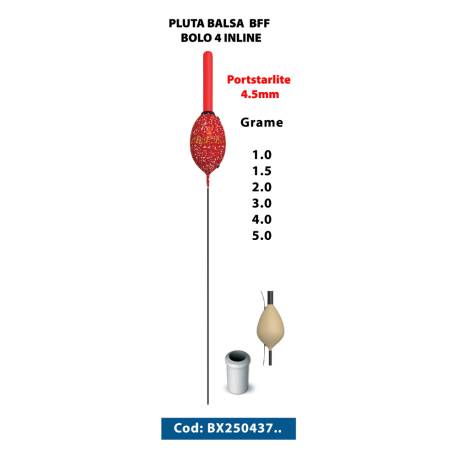 Pluta balsa BFF Bolo 4 Inline 4.0g, Portstarlite 4.5mm