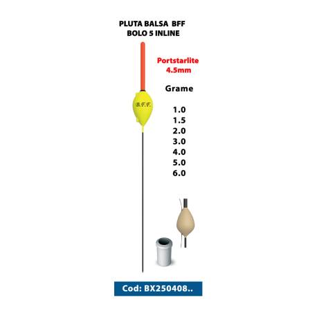 Pluta balsa BFF Bolo 5 Inline 5.0g, Portstarlite 4.5mm