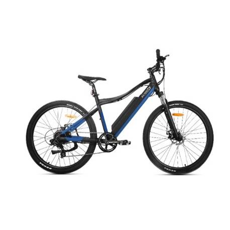 Bicicleta electrica MTB (E-Bike) SCOOTY EM-500 PRO, roti 27.5", motor 250W, autonomie max. 70 Km, Negru/Albastru