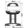 Lumina navigatie catarg OSCULATI Orions inox 360° alb