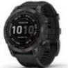 Ceas GARMIN fenix 7 Pro Sapphire Solar Titan DLC Carbon Grey, curea neagră, 47mm