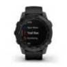 Ceas GARMIN fenix 7 Pro Sapphire Solar Titan DLC Carbon Grey, curea neagră, 47mm