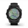 Ceas GARMIN fenix 7 Pro Sapphire Solar Titan DLC Carbon Grey, curea neagră, 47mm