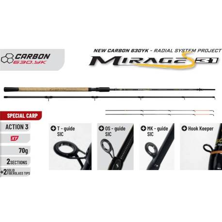 Lanseta COLMIC Mirage S31 Special Carp 3.00m MH 70g 2 tronsoane 2 varfuri