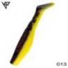 Naluca KP BAITS Original Shad 5cm, culoare 013 Black Yellow, 5buc/plic