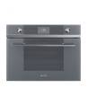 Cuptor compact incorporabil SMEG Linea SF4101MSK1, microunde cu grill, 45 cm