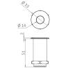 Baza sistem fixare rapida OSCULATI Rapid Lock System, inox, 33x53mm