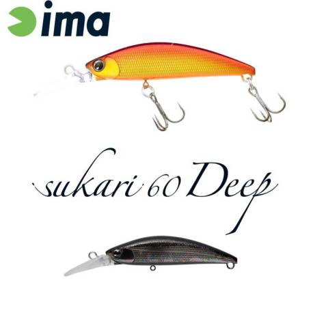 Vobler IMA Sukari 60 Deep 6cm, 8g, culoare 012 Titanium Black