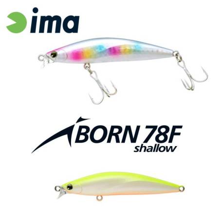 Vobler IMA iBorn 78F Shallow 7.8cm, 8.5g, culoare 003 Chart Back Pearl