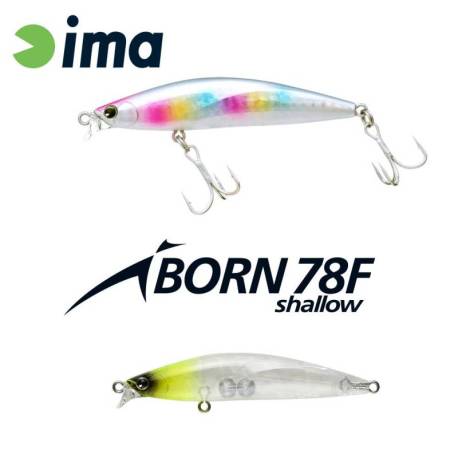 Vobler IMA iBorn 78F Shallow 7.8cm, 8.5g, culoare 004 Chart Head Clear