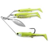 Spinnerbait LIVETARGET MINNOW RIG Medium, 14g, Chartreuse/Silver