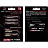 Rezerva LIVETARGET BaitBall Spinner Rig Medium Purple Pearl /SilverR, 5 buc/plic