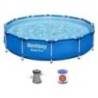 Piscina cu cadru metalic BESTWAY 366x76cm, sistem de filtrare inclus