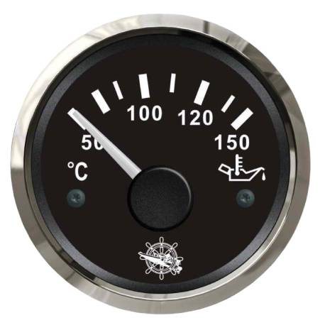 Indicator de temperatura a uleiului OSCULATI 50/150° black/glossy