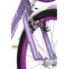 Bicicleta copii 4-6 ani VELORS V1602B, roti 16", frana fata/spate V-Brake, roti ajutatoare, Mov/Alb