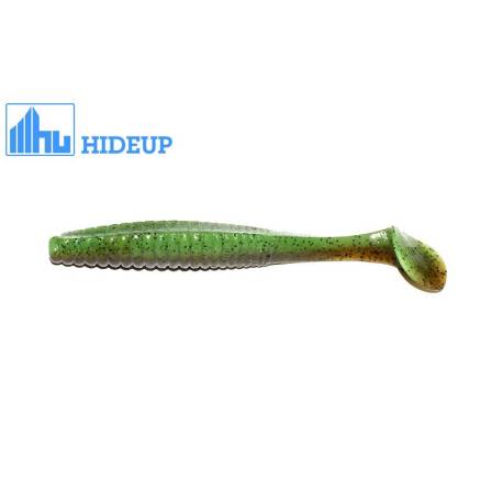 Grub HIDEUP Stagger Original 3" 7.6cm, culoare 140 Green Pumpkin Dark Chart, 10buc/plic