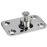 Baza suport montare pe perete Heavy Duty tevi 25mm, inox AISI316, 48x73mm