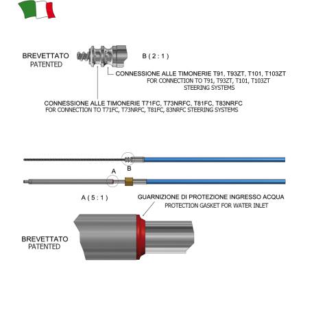 Cablu sistem directie M90 MACH 26ft