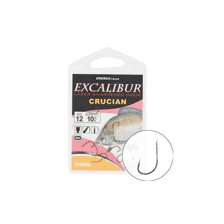 Carlige EXCALIBUR Crucian Worm Ns Nr.12, 10buc/plic